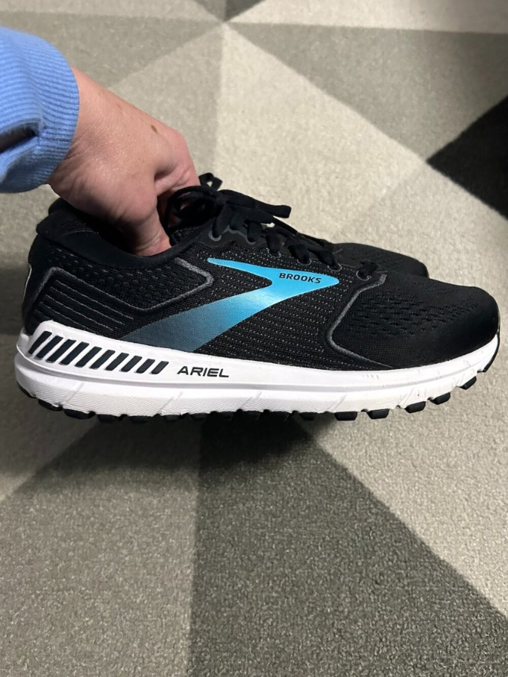 Brooks Ariel 20 Women's Running Sneakers Black/Ebony/Teal Blue Size 8.5D
